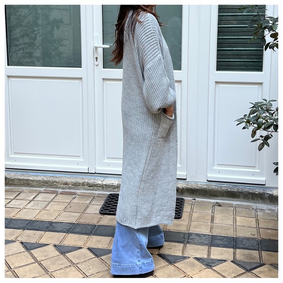 40 IN PINK Boho Made In Italy Soft Oversized  Sweater Knit Cardigan - Picture 5 of 7